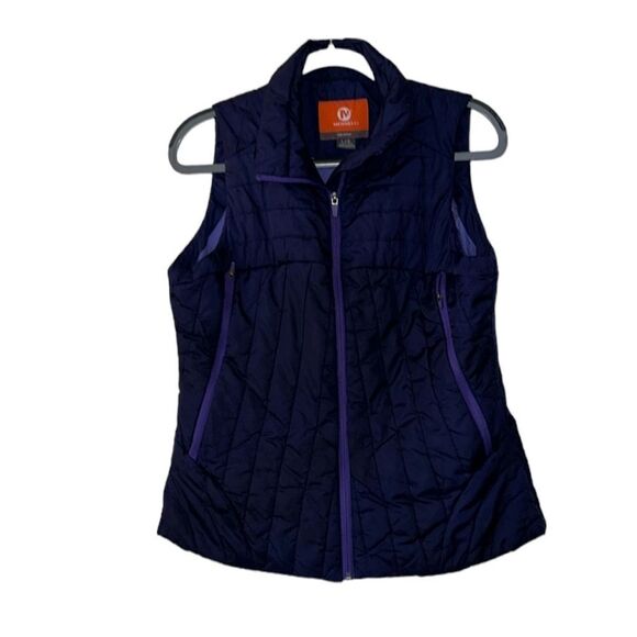 Merrell Women’s Navy And Indigo Quilted Full Zip Thinsulate Vest, Size L, EUC - Picture 1 of 11